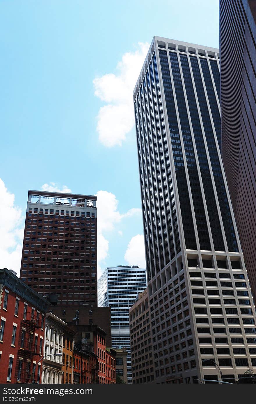 View from below on Manhattan