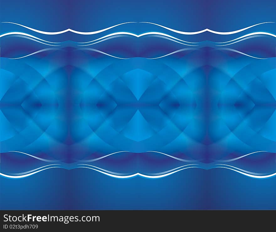 Abstract blue background with curves. Abstract blue background with curves