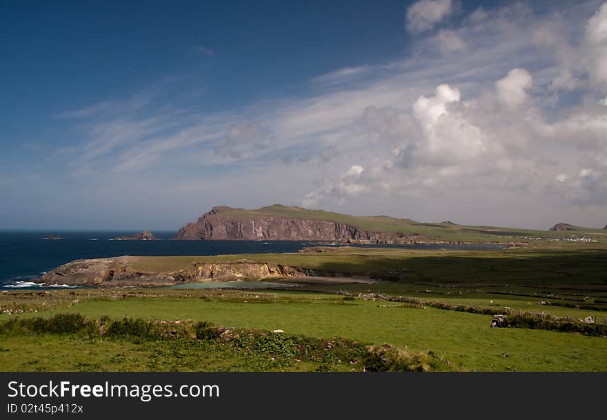 Coast in Ireland, Kerry near Dingle. Coast in Ireland, Kerry near Dingle