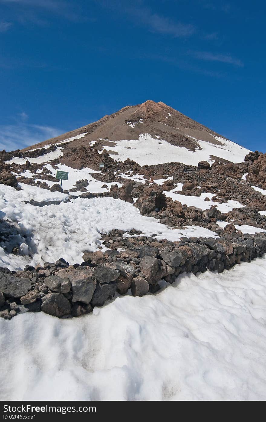 View of Teide Mount, the highest in Spain, located at Tenerife Island