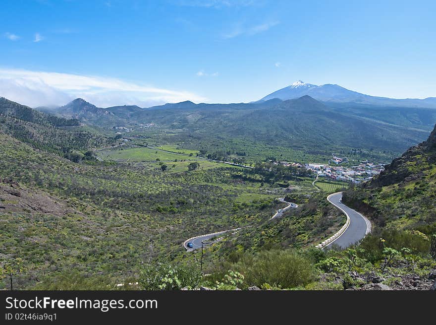 View from Cherfe panoramic viewpoint, Tenerife Island