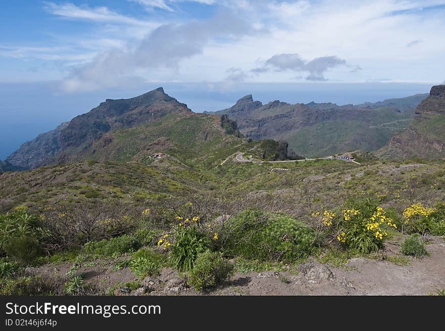 View from Cherfe panoramic viewpoint, Tenerife Island