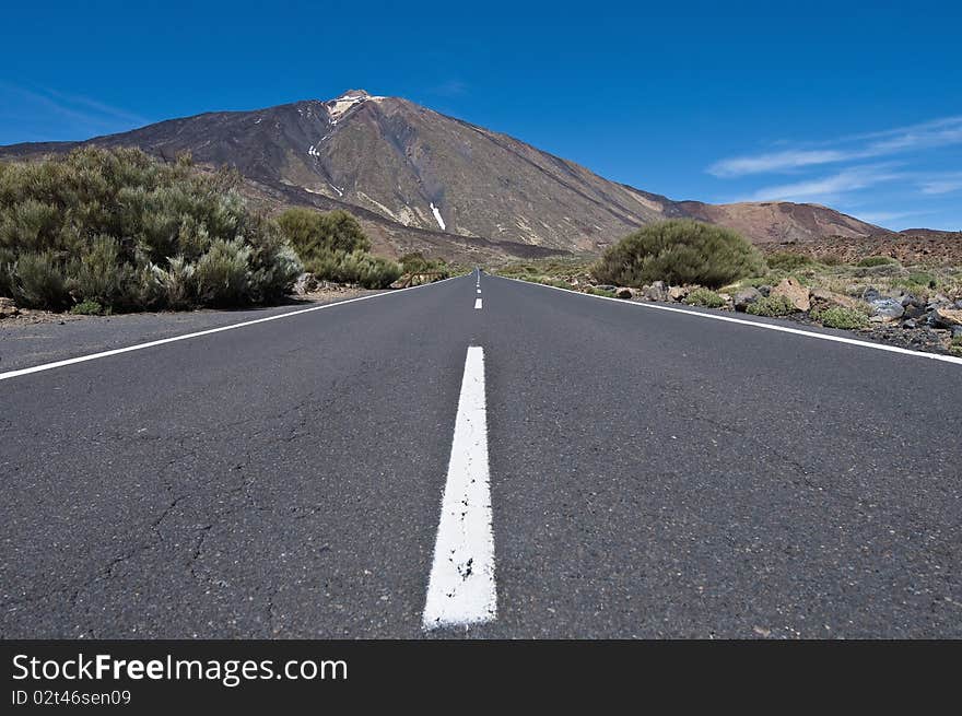 View of Teide Monut, the highest in Spain, located at Tenerife Island. View of Teide Monut, the highest in Spain, located at Tenerife Island