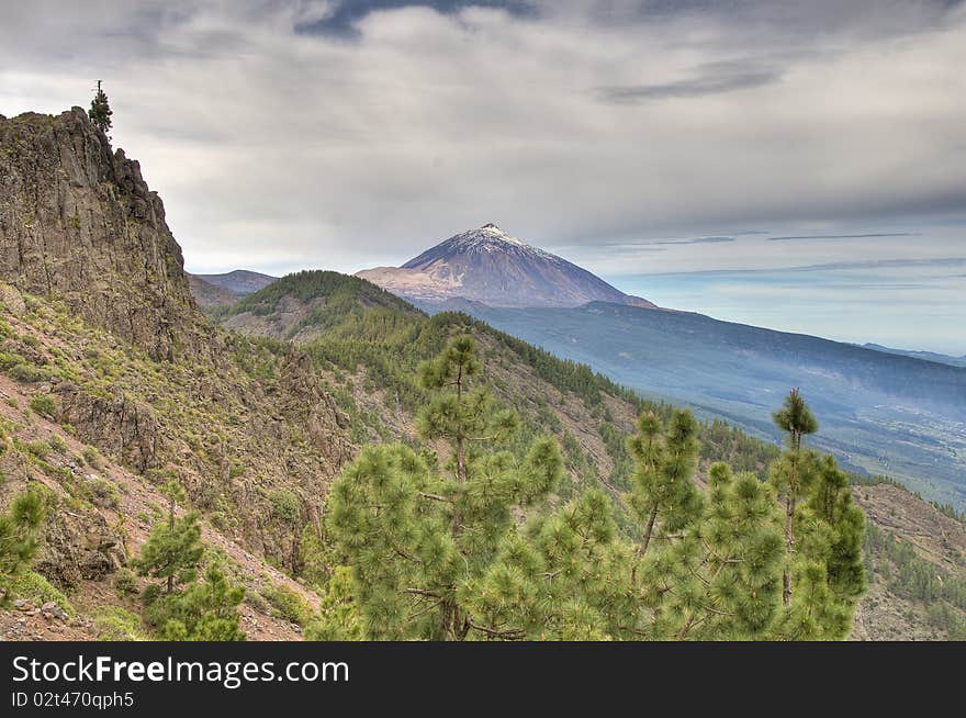 Teide Mount view from Ayosa Viewpoint. Teide Mount view from Ayosa Viewpoint