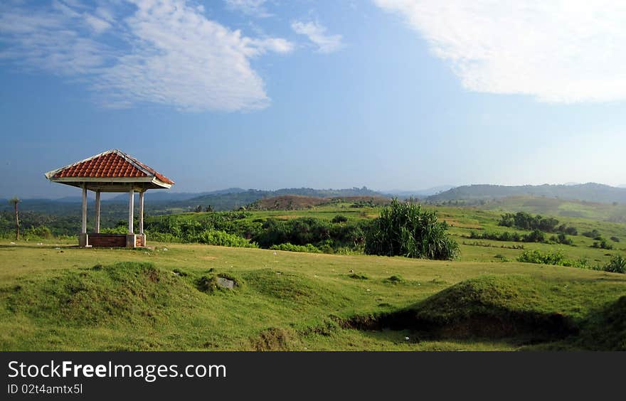 Gazebo at Puncak Guha, Garut, Indonesia. Gazebo at Puncak Guha, Garut, Indonesia