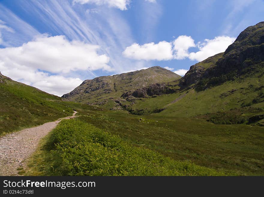 Little walking-path in Glen Coe. Little walking-path in Glen Coe