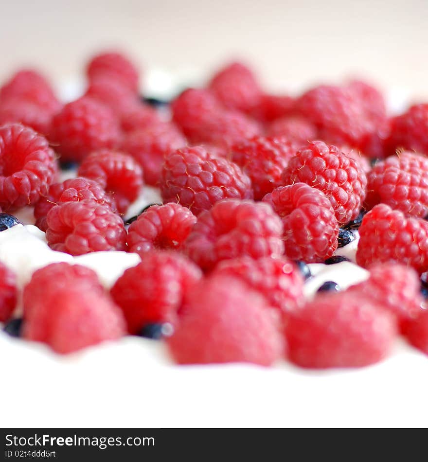 Raspberry cake.