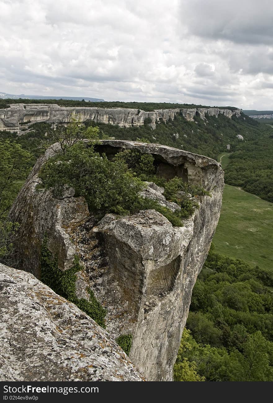 Eski-Kermen cave town n Crimea Ukraine