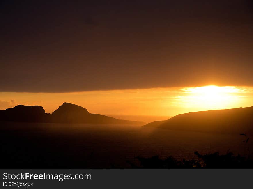 Sundown Over Puffin Island