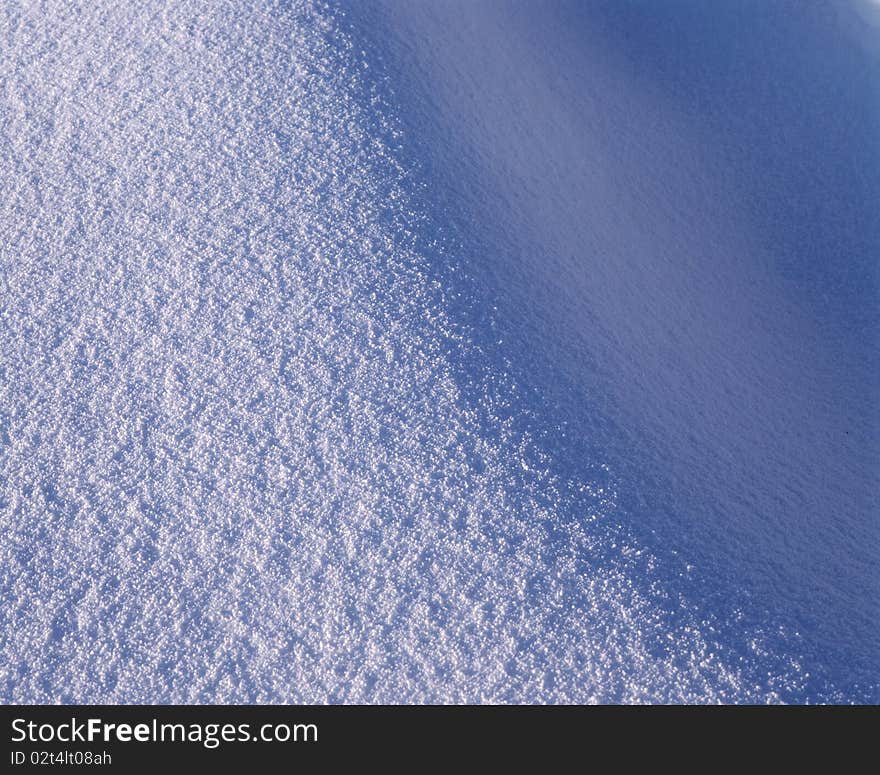 Close up shot of fresh snow showing texture in the crystals. Close up shot of fresh snow showing texture in the crystals.