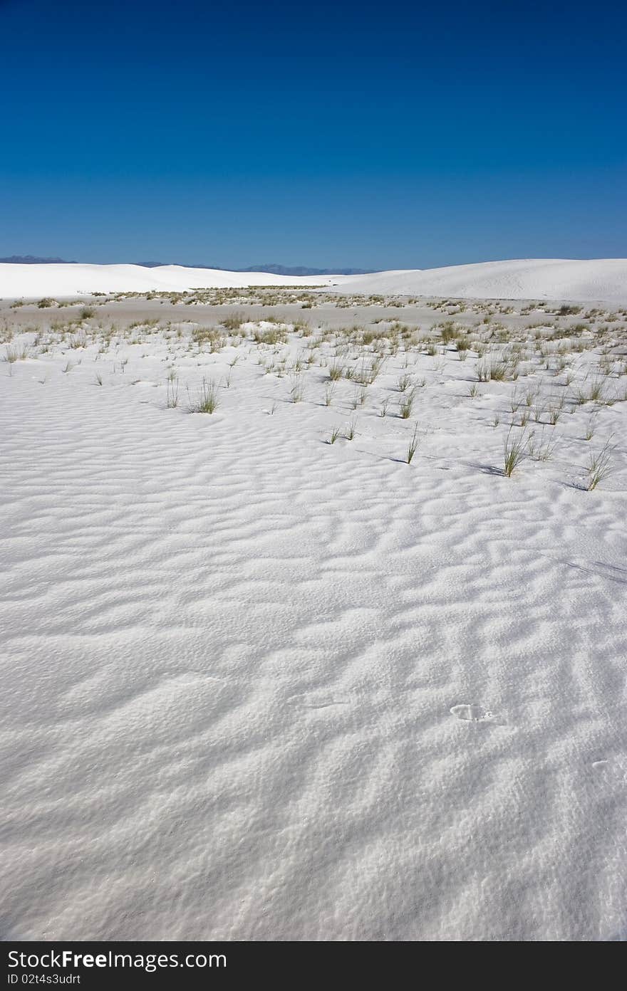 Waves of sand shifted by harsh winds in a vast desert. Waves of sand shifted by harsh winds in a vast desert