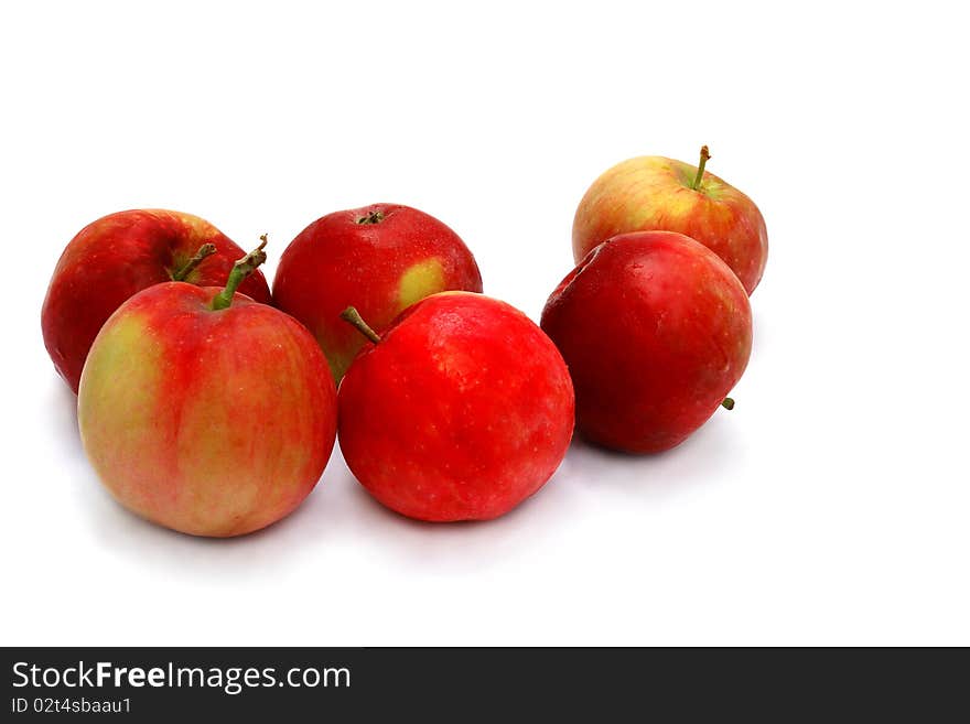 Red apples isolated on a white background