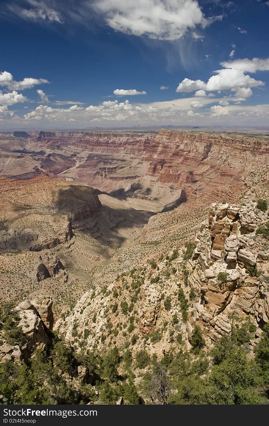 The beautiful Grand Canyon in Arizona at sunset