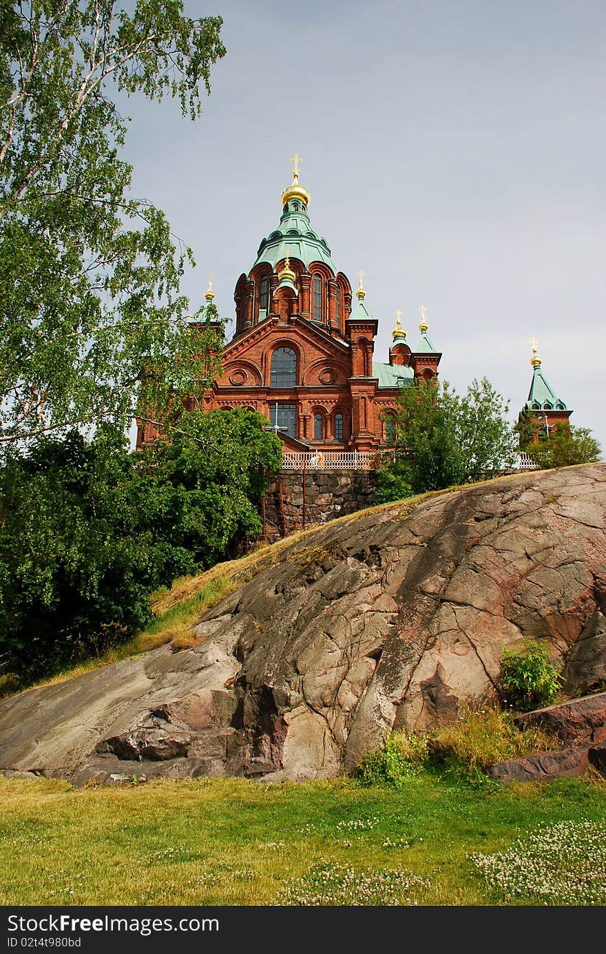 Uspenski Cathedral, This cathedral is an orthodox cathedral, of the finish capital, helsinki. It was built on the order of alexander II of russia during the nineteeth century. Uspenski Cathedral, This cathedral is an orthodox cathedral, of the finish capital, helsinki. It was built on the order of alexander II of russia during the nineteeth century.