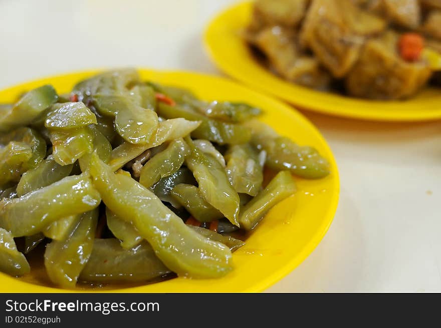 Healthy bitter gourd cuisine