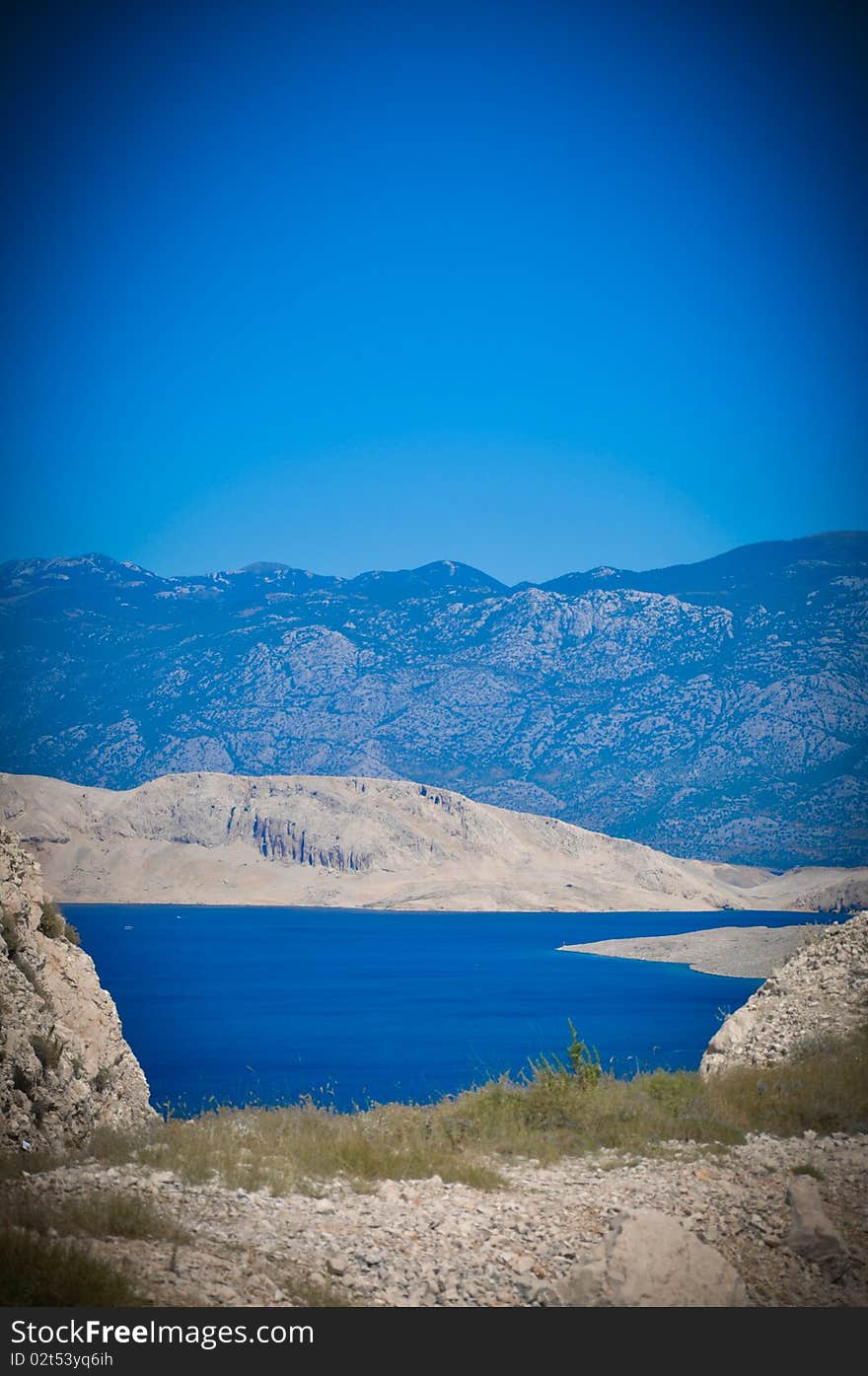 Beautiful bay and mountains