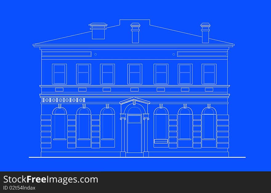 Heritage Mansion Building Print