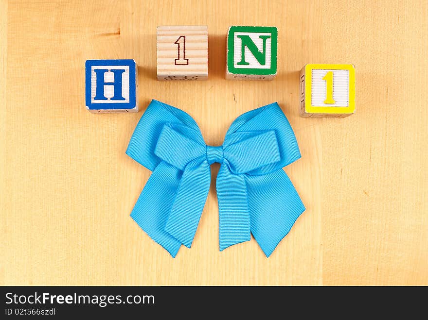 H1N1 with Blue Ribbon