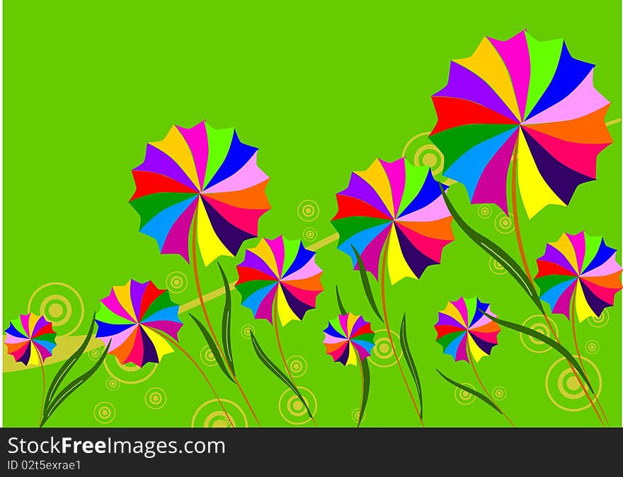 Colorful flower design,illustration , floral background. Colorful flower design,illustration , floral background