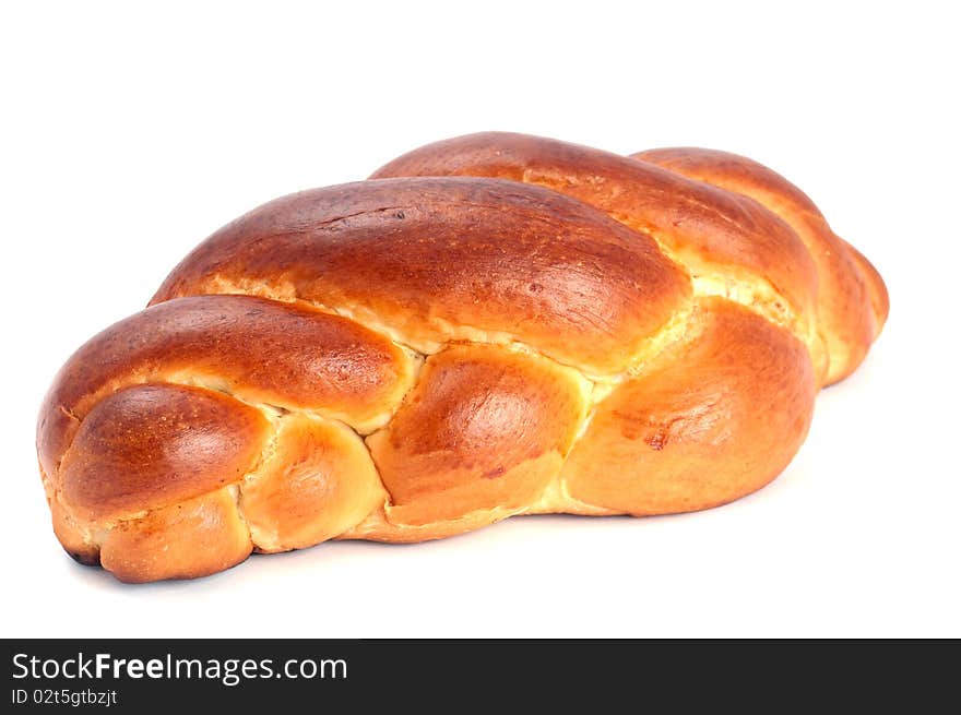 Wicker bun on a white background