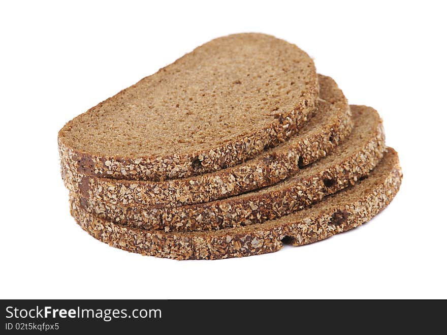 Bread On White Background.