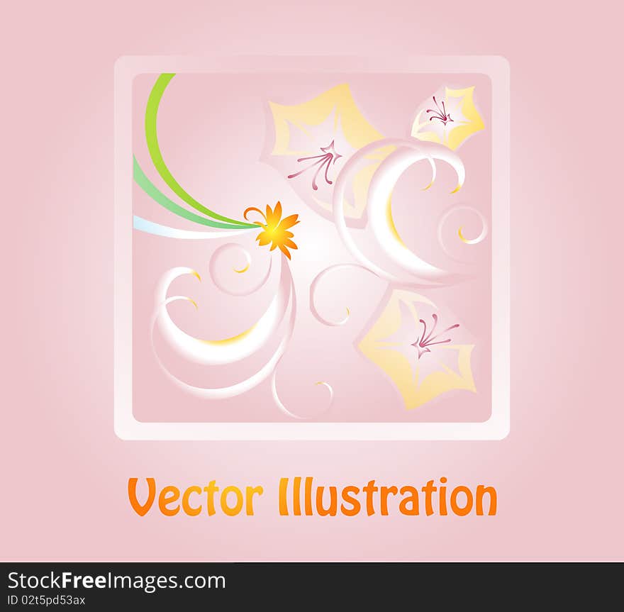 Floral Frame Elements - vector illustration