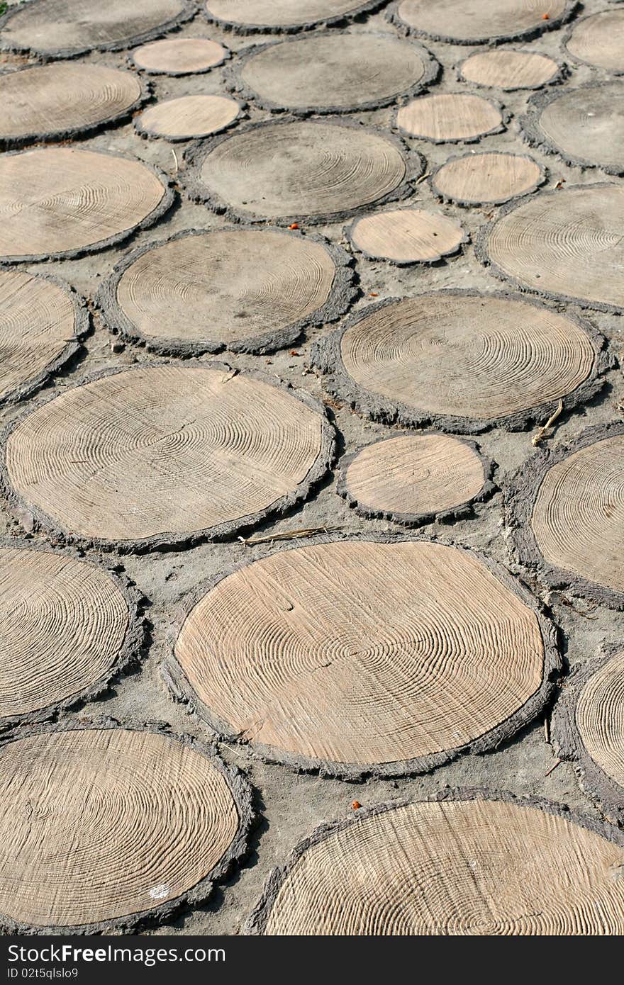 Logs close up as background