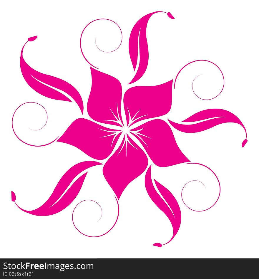 Floral Abstract Design Element