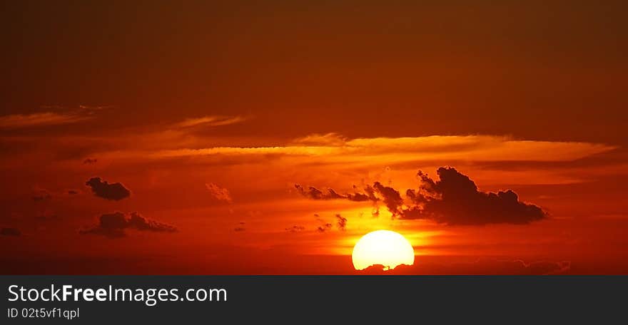 Sunset and Clouds at Baltic Sea. Sunset and Clouds at Baltic Sea