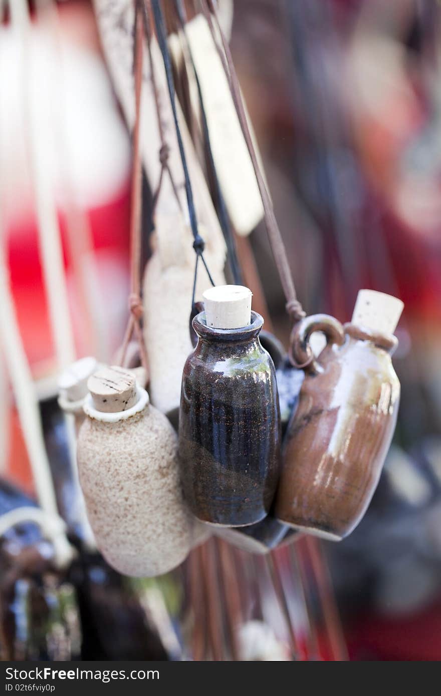 Small Clay Bottles