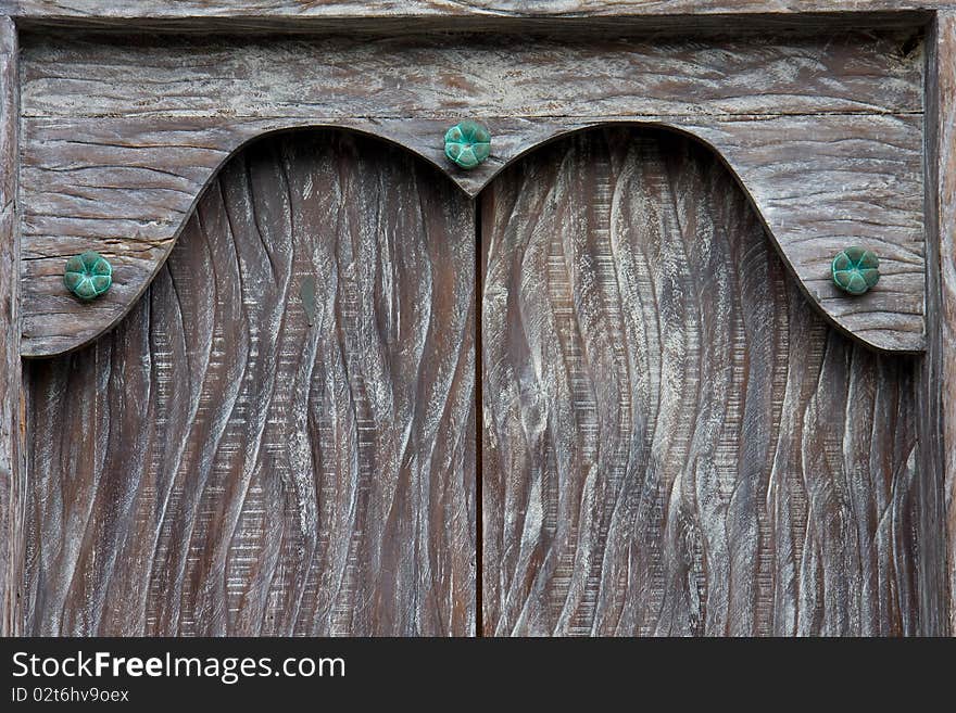 Wooden brown door frame background. Wooden brown door frame background