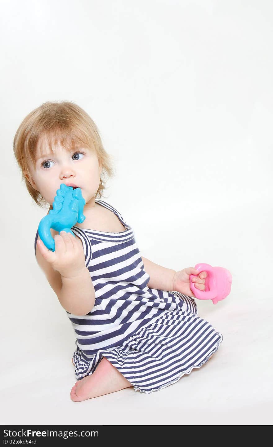 Cute toddler girl with big eyes