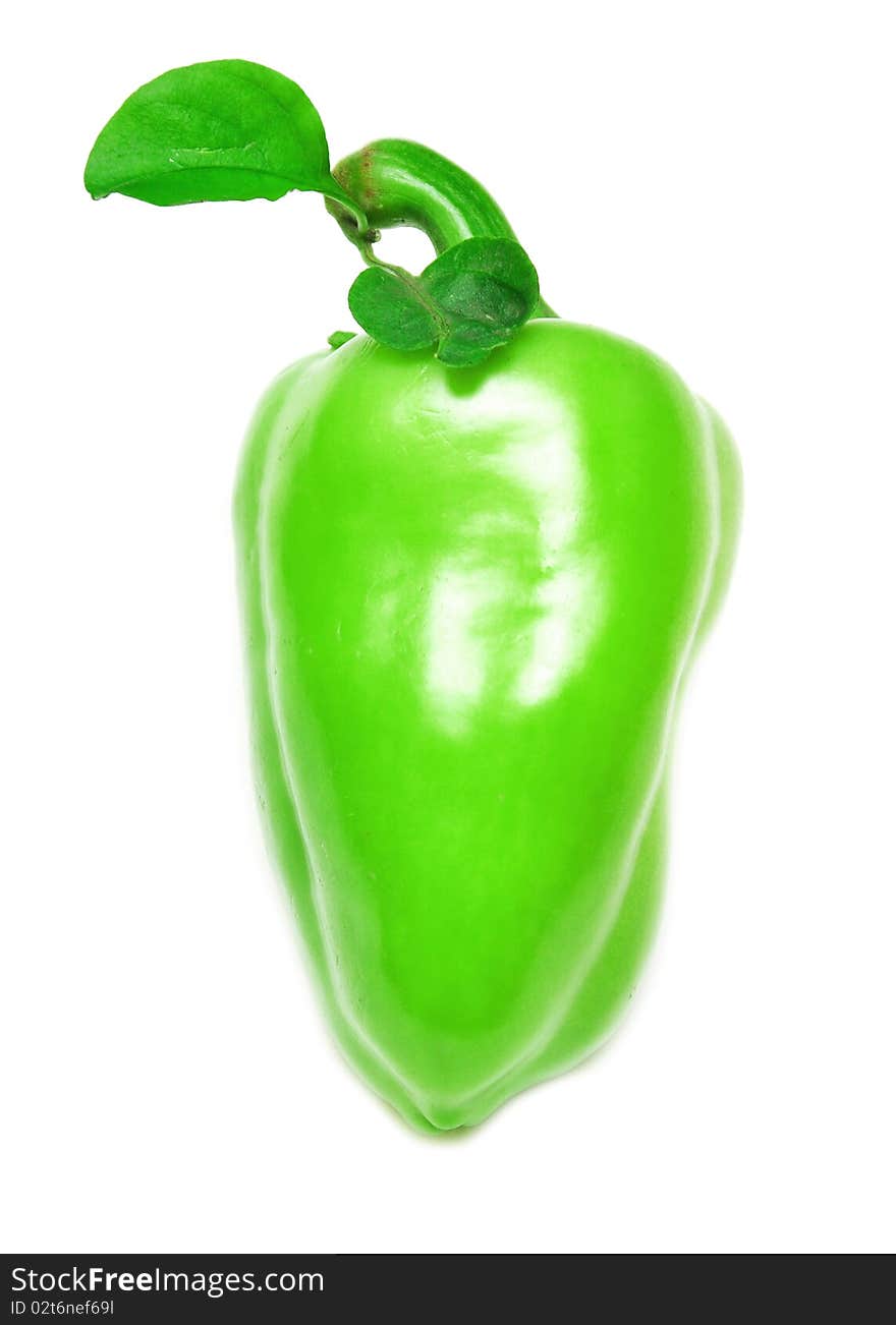 Green peppers isolated