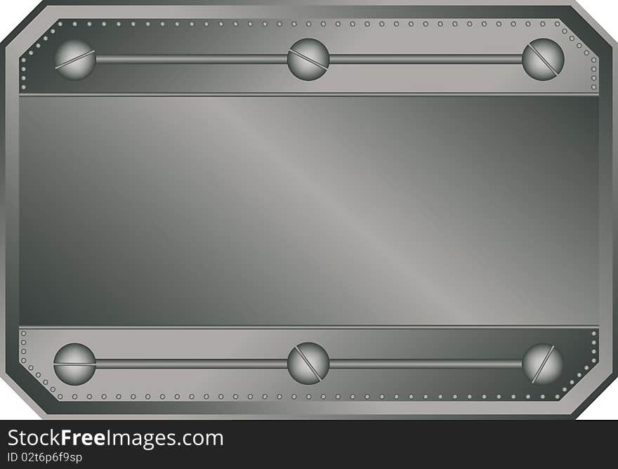 Empty background metal plate