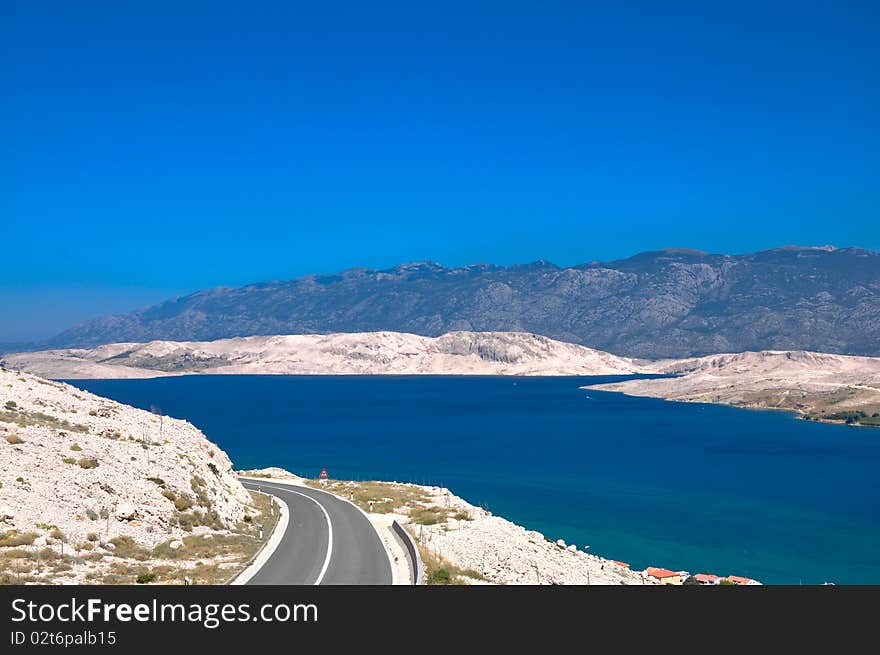 Beautiful bay and mountains