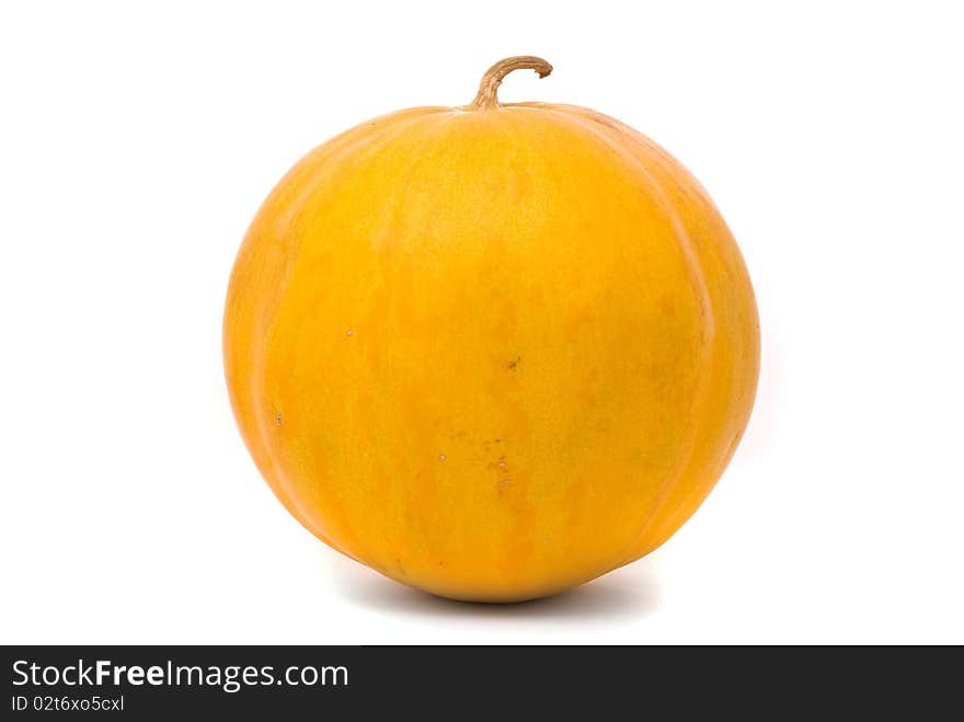 Fresh cantaloupe over white background