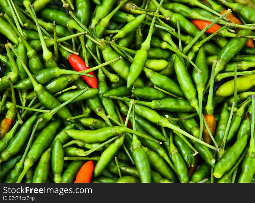 Be careful, Green Thai Chilli is so hot and spicy. Be careful, Green Thai Chilli is so hot and spicy