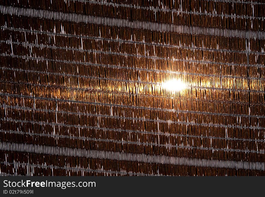 Texture of roof foil on sunlight