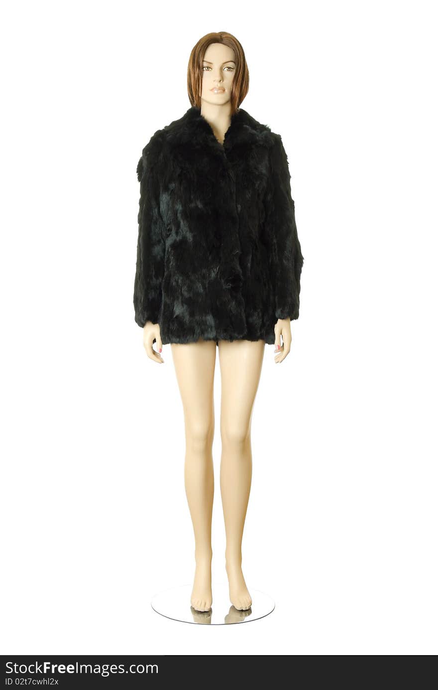 Short Fur Coat | Isolated