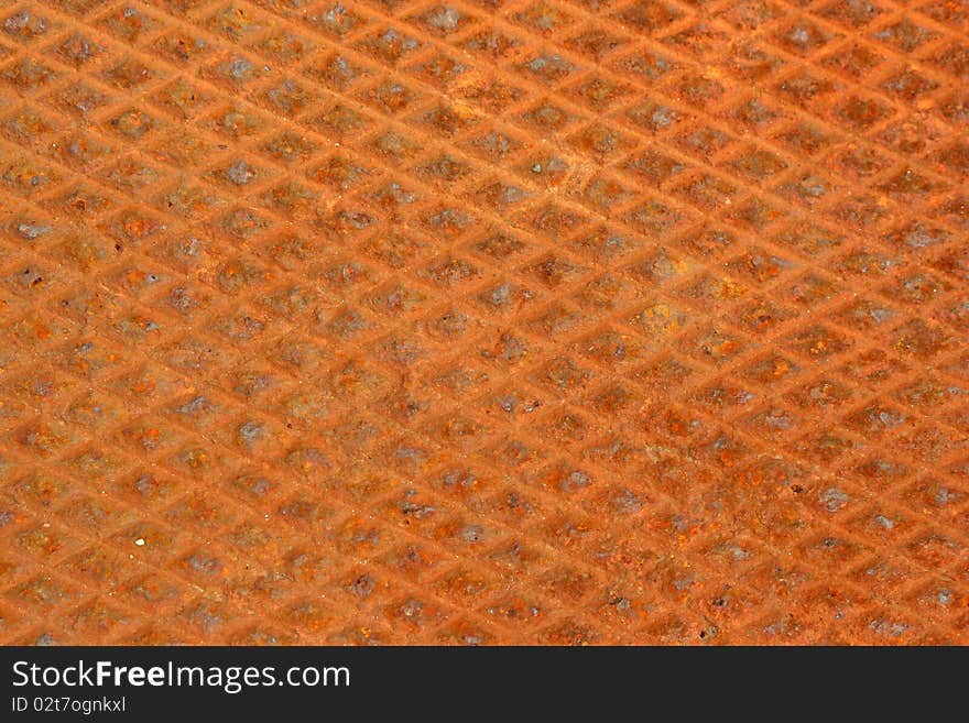 A Rusty diamondplate background texture