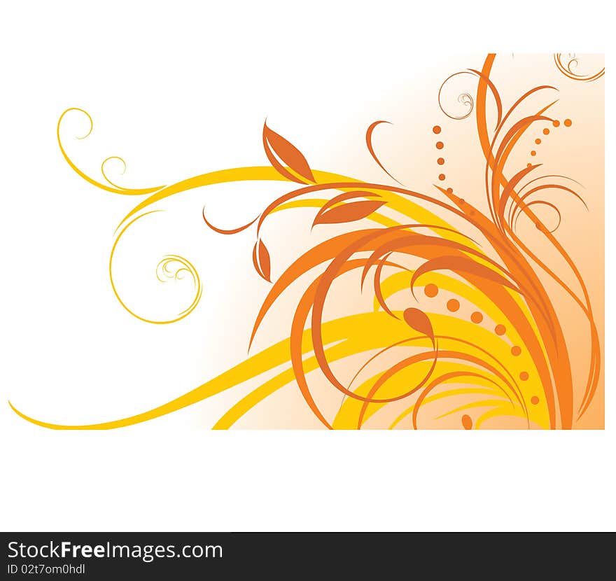 Floral abstract background. Banner. Illustration