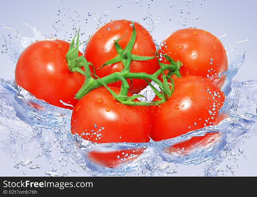 Tomatoes in water