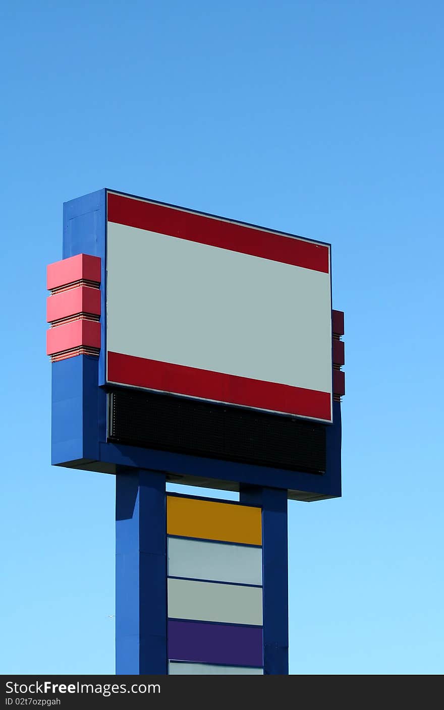 A Blank billboard sign with blue sky