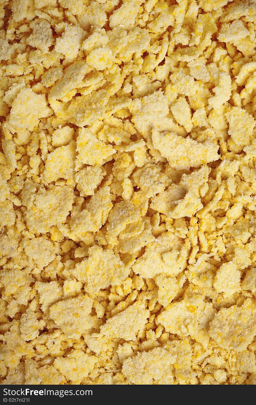 Macro shot of a corn flour texture