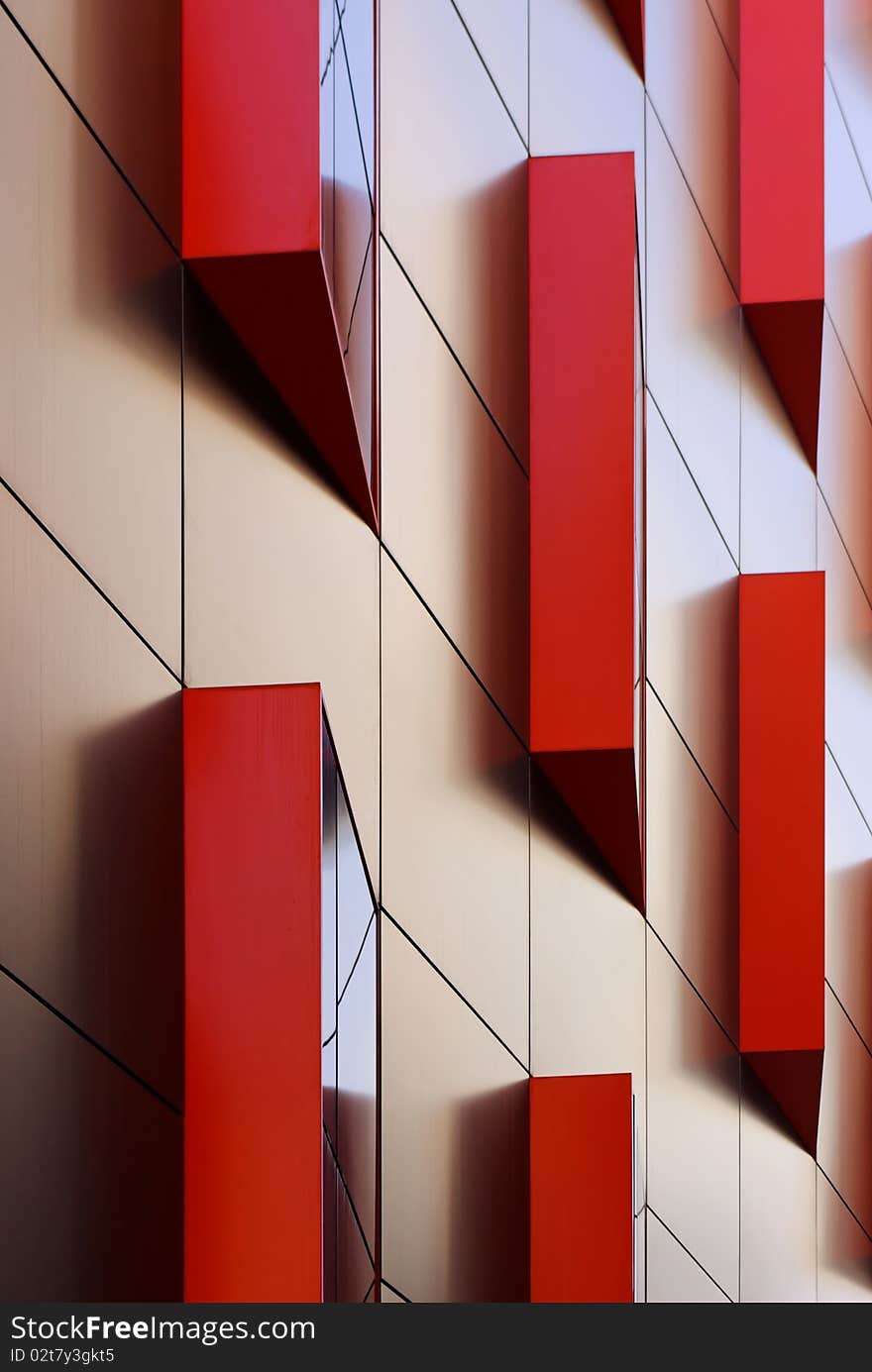 Modern Red Window Panels