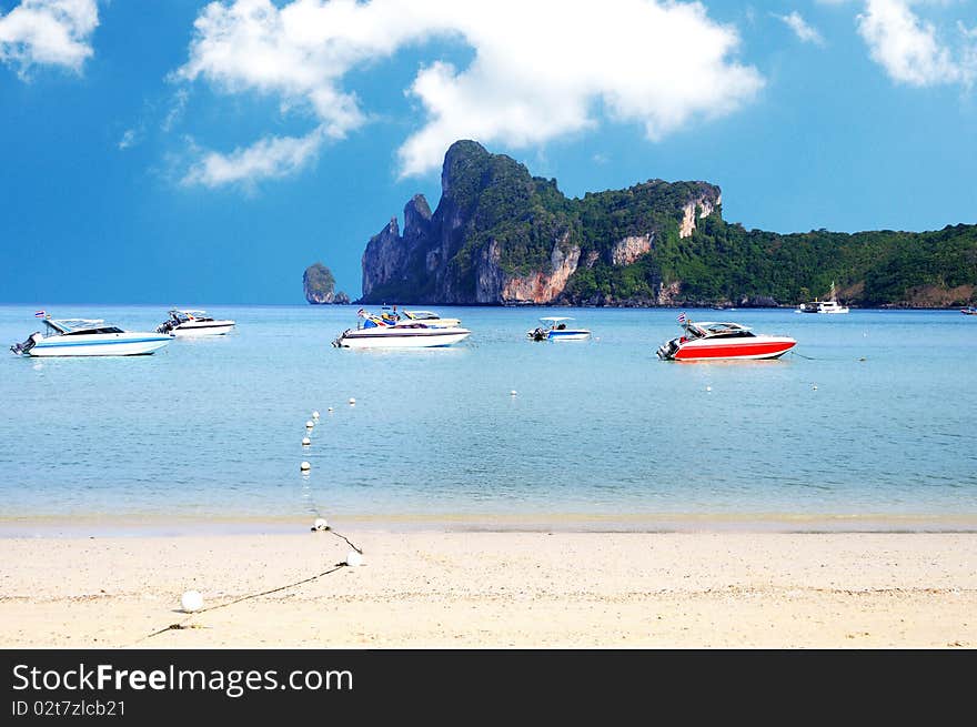 Idyllic view of island in krabi, thailand. Idyllic view of island in krabi, thailand