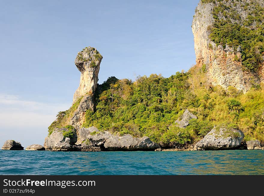 Idyllic view of island in krabi, thailand. Idyllic view of island in krabi, thailand