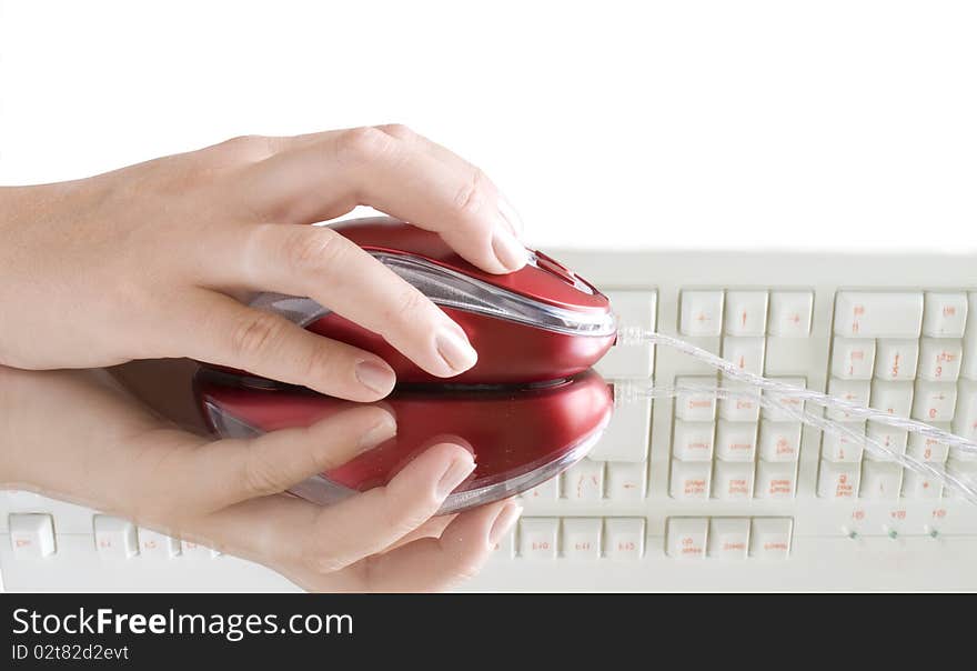 Computer mouse in hand