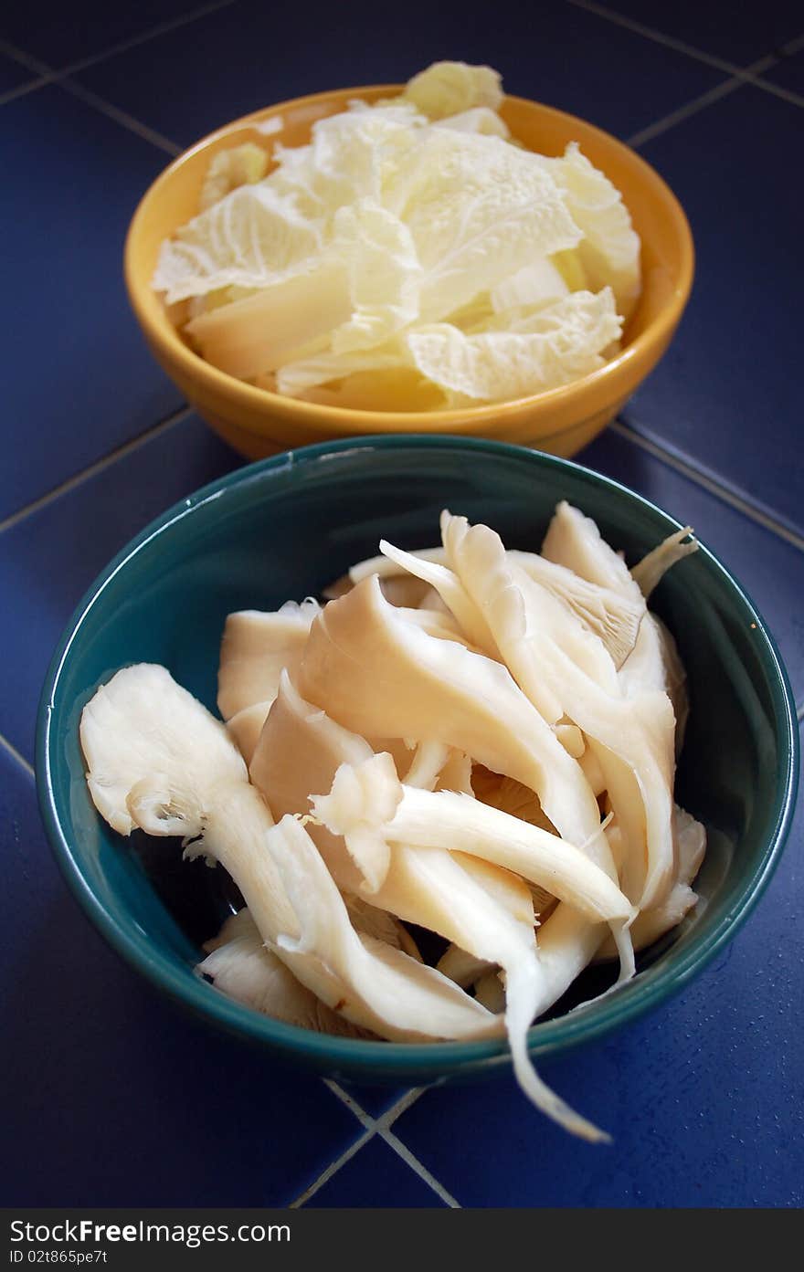 Mushroom And Vegetable In Bowl