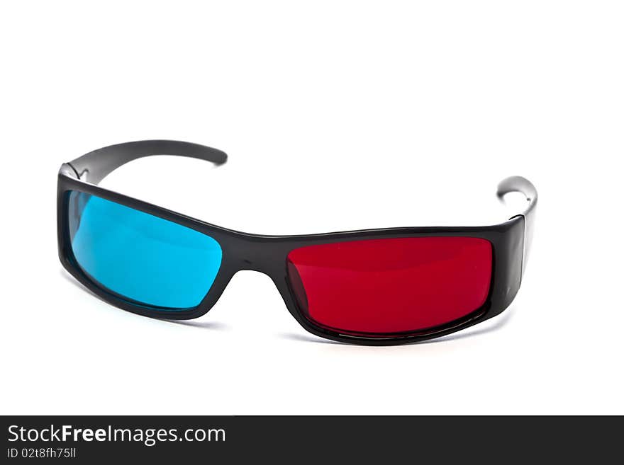 3D Glasses on White Background